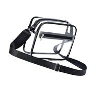 SHYYOULQE Transparent PVC Crossbody Bag for Concerts, Black LARGE
