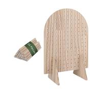 SHYYOULQE Wood Jewelry Display Stand Featuring Double Sided Pegboard and Multiple Removable Hooks for Bracelets Earrings Keychains Craft Fair Jewelry Stand