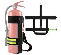 Shyyween 2 Pcs Adjustable Fire Extinguisher Carrying Strap Firefighter Accessory Wild Firefighting Tool Gear Heavy-duty Nylon Webbing with Metal Buckle for Car Boat Truck Fire Safety (Green)