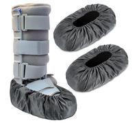 Shyyween 2 Pcs Air Cam Walking Boot Covers for Medical Fracture Cast Boots Shoe Covers for Broken Foot Ankle Recovery Protection Machine Waterproof Rain(Gray,Medium)