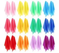 Shyyween 24 Pcs Juggling Scarves Chiffon Silks Dance Scarves Bulk 24 x 24 Inches Colorful Square Soft Scarfs for Music Movement Education Musical Performance Magic Trick Props Accessories