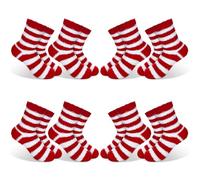 Shyyween 8 Pairs Christmas Candy Cane Fuzzy Socks Soft Xmas Red and White Slipper Socks for Women Cozy Fluffy Warm Winter Holiday Christmas Gift Stocking Stuffer