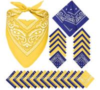 Shyyween Bandanas Variety Pack, Bulk Paisley Bandanas Unisex, Cowboy Headband for Dog, Parades, Independence Day, 22 x 22'', Royal Blue, about 22 x 22 inches/ 55.88 x 55.88 cm