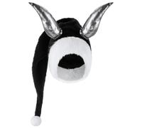 Shyyween Christmas Long Xmas Hat with Horns Gothic Christmas Hats Xmas Adults Santa Cosplay Accessories for Festive Yule Holiday Party Cosplay Season Gift