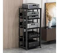 SHZYJBRY 5-Tier HIFI Stand, Record Player Stand AV Media Cabinet Stand, Large Capacity Media Storage Rack for Audio-Video Equipment amp Turntable