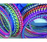 SI 10 x MULTICOLOUR CHILDREN ADULT HULA HOOP DURABLE PLASTIC INDOOR OUTDOOR FITNESS 60cm