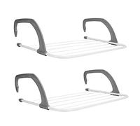 SI 2 x Indoor Clothes Radiator Airer Drying Rack Dry Washing Horse Dryers New