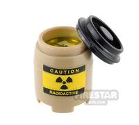 SI-DAN Minifigure Accessory BI120 Plastic Drum Radioactive DARK TAN
