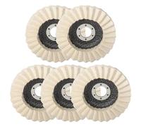 SI FANG 115mm Felt Flap Disc Wool Polishing Wheel Disc for Angle Grinder | 5Pcs Fine Abrasives Buffing Wheel Polishing Pads for Mirror Polishing of Metal, Glass and Ceramics