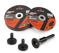 SI FANG 11Pcs 3 inch Cut Off Wheels with 1/4 in Mounting Mandrel Kit for Die Grinder, 76mm x 9.5mm Arbor Metal Cutting Discs 1.2mm Thick Grinder Discs, For Rotary Tool Drill Attachment Cutter
