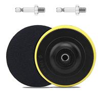 SI FANG 2 Pcs 4"/100mm Hook and Loop Backing Pad with M10 Thread Drill Adapter, Hook & Loop Buffing Pad for Sanding Discs, Rubber Backing Plates for Angle Grinder, Drill Buffer Polisher Attachment