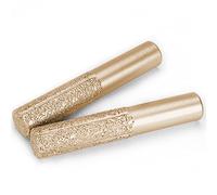 SI FANG 2Pcs Brazed Diamond Straight Profile Wheel Router Bit for Cutting Granite Marble Artificial Stone Hells Tile Edge, 1/2 inch 12.7mm Cylinder Shank Electric Router Profiling and Grinding