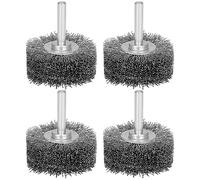 SI FANG 4Pcs 2" Wire Brush Wheel for Drill, Stainless Rust & Paint Removal