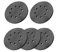 SI FANG 5 Inch 8 Hole Soft Sponge Sanding Pads (5Pcs), Impact Resistant Noise Reduction Cushion Hook and Loop Buffing Pad for Dust Free Random Orbital Sander