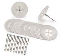 SI FANG 8Pcs Diamond Cutting Wheel with 1/8" Mandrel, for Glass Agates Rocks Ceramic Polishing Cutting, Coated Cutting Discs Cut Off Wheels Drill Accessories for Rotary Tools 40mm/1.6"