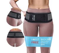 Si Joint Belt for Women & Men + Resistance Band w/ Back Recovery Workout Plan - Anterior Pelvic Tilt Corrector - Trochanteric Belt for Women & Men - Si Belt for Lower Back Support - Sacroiliac Belt