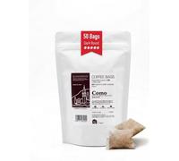 Si Sogno COMO Freshly Ground Coffee Bags, Italian Artisanal Coffee, Dark Roast, Bold & Intense (Resealable Pouch of 50 Eco-Friendly Coffee Bags)