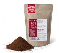 Si Sogno Milano Ground Coffee Medium Roast | Premium Italian Blend, Rich and Smooth; Medium Roast, 500g - Perfect for Moka Pots & Filters