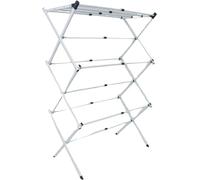 SI © Zig-Zag Airer 3 Tier Folding Clothes Dryer Extendable Washing Drying Rack Laundry Horse with 30FT Washing Line Drying Space Compact Space Saving Heavy Duty Telescopic Airer for Indoor Outdoor
