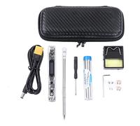 SI012 Digital Display Soldering Iron Portable Electric Welding Tool Kit with T12-B2 Solder Tip Intelligent Temperature Control with Buzzer Remind for DIY Soldering Projects PC