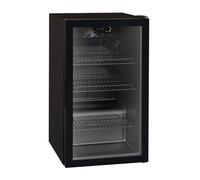 SIA 110L Black Under Counter Drinks Fridge, Beer And Wine Beverage Cooler With Glass Door, Adjustable feet, No Frost, 2 Year Guarantee