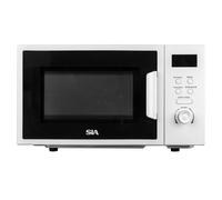 SIA FDM21WH 20L White Microwave, Digital Display, 700W, 8 Auto-Functions 5 Power Levels 245mm Turntable, 2 Years Parts and Labour Guarantee