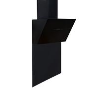 SIA 60cm Black Angled Touch Control Cooker Hood & Toughened Glass Splashback