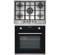 SIA 60cm Black Touch Control Fan Oven And Stainless Steel 70cm 5 Burner Gas Hob