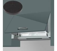 SIA 60cm Silver Integrated Built In Kitchen Cooker Hood with Carbon Filter SIA Silver