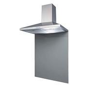 SIA 60cm Stainless Steel Chimney Cooker Hood & Grey Toughened Glass Splashback