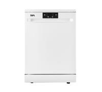 SIA SFSD6013W 60cm White Freestanding Dishwasher, 4 Programmes Eco Quick Wash