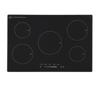 SIA 86cm Black Touch Control 5 Zone Induction Hob With Child lock - INDH90BL SIA Black