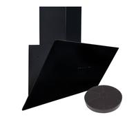 SIA TAG90BL 90cm Black Angled Touch Control Cooker Hood Extractor Fan & Filter