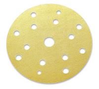 Sia Abrasives 150MM Sanding Dices 15 Hole Siaone Sanding Pads Hook and Loop Orbital Sande, 150 Grit, Box of 50