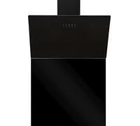SIA AH70BL 70cm Black Angled Cooker Hood Extractor Fan & SP70BL Toughened Glass Splashback