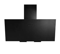 70cm Glass Cooker Hood Black Angled Chimney Extractor Fan - SIA AH70BL