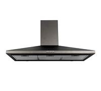 SIA AMZCHL90BL 90cm Black Pyramid Chimney Cooker Hood Kitchen Extractor Fan