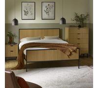 Sia Bed - Ribbed - Light Oak - Sizes Available