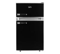 SIA Black Freestanding Under Counter Retro Fridge Freezer 88L - Rfm88K