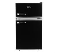SIA Black Freestanding Under Counter Retro Fridge Freezer 88L - RFM88K SIA Black