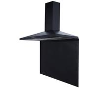 SIA Black Toughened Kitchen Glass Splashback 90cm x 75cm - SP90BL | Size: 90 cm x 75 cm SIA Black 90 cm x 75 cm