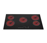 SIA CERH90BL/1 90cm Electric Ceramic Hob Cooktop, 5 Zone with Touch Control, 9 Power Levels, Child Safety Lock, Black, 2 Years Parts & Labour Guarantee