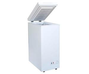 SIA CHF60W White Chest Freezer with Removable Wire Basket, 53L Slimline Compact Freestanding Freezer, 36cm Wide, Adjustable Temperature Control 2 Years Parts And Labour Guarantee