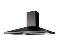 SIA CHL90BL-AMZ1 90cm Black Pyramid Style Traditional Chimney Cooker Hood Kitchen Extractor Fan