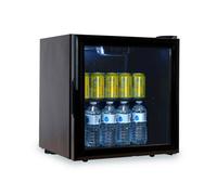 SIA DC3B Mini Drinks Fridge, 46L Table Top Beer & Wine Cooler With Glass Door, Interior Light, C Energy Rating, Perfect for Bedrooms and Student Flats, No Frost Technology, 2 Year Guarantee, Black