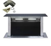 SIA DD60BL 60cm Black T/Control Downdraft Cooker Hood Extractor Fan & 3m Ducting