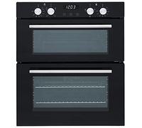 SIA DO101 60cm Black Built Under Double Electric Fan Oven With Digital Timer