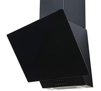 SIA EAG61BL 60cm Black Angled Glass Chimney Cooker Hood Kitchen Extractor Fan