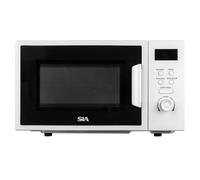 SIA FDM21WH 20L White Microwave, Digital Display, 700W, 8 Auto-Functions 5 Power Levels 245mm Turntable, 2 Years Parts and Labour Guarantee