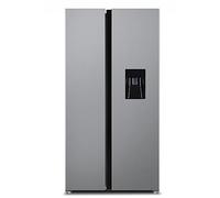 SIA Freestanding 2 Door American Fridge Freezer 627L with Ice & Water Dispenser - Silver